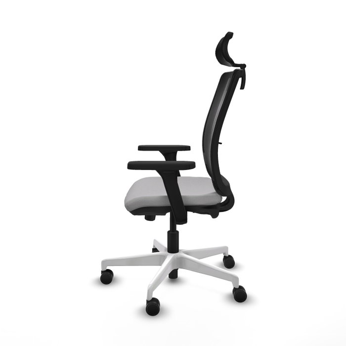 PIQUERAS Y CRESPO Silla de oficina Haches Gris claro y Negro