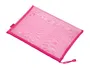 Liderpapel Bolsa zipper bag de poliéster transpirable multiusos tamaño DIN A4 color rosa