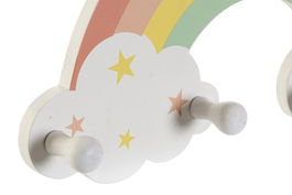 DKD Home Decor Perchero Kids Arcoiris Multicolor 17 x 30 cm (4 Unidades) Mdf