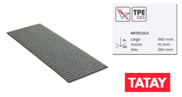 TATAY Alfombra de Baño Diamond SBS/Gris 96 x 36 cm