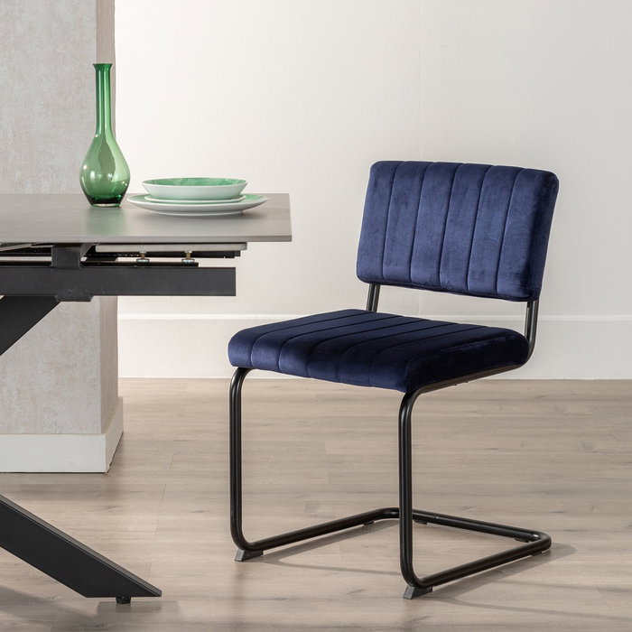 Ixia Silla Azul Tejido-Metal Contract Ixia Silla Azul Tejido-Metal Contract