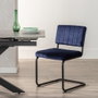 Ixia Silla Azul Tejido-Metal Contract
