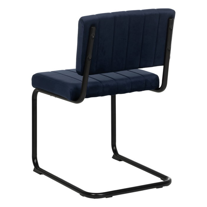 Silla Azul Tejido-Metal Contract 48 X 56 X 82 cm (Set de 2)