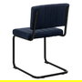 Silla Azul Tejido-Metal Contract 48 X 56 X 82 cm (Set de 2)