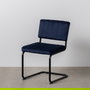 Silla Azul Tejido-Metal Contract 48 X 56 X 82 cm (Set de 2)