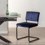 Silla Azul Tejido-Metal Contract 48 X 56 X 82 cm (Set de 2)