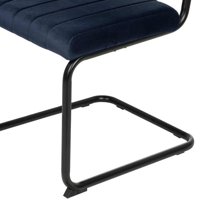 Silla Azul Tejido-Metal Contract 48 X 56 X 82 cm (Set de 2)