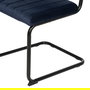 Silla Azul Tejido-Metal Contract 48 X 56 X 82 cm (Set de 2)