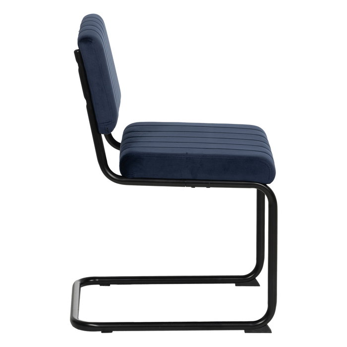 Silla Azul Tejido-Metal Contract 48 X 56 X 82 cm (Set de 2)