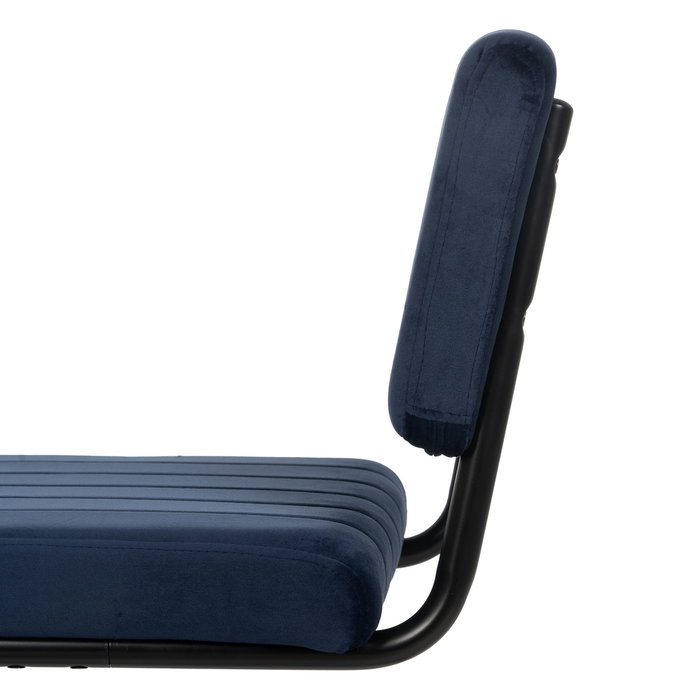 Silla Azul Tejido-Metal Contract 48 X 56 X 82 cm (Set de 2)