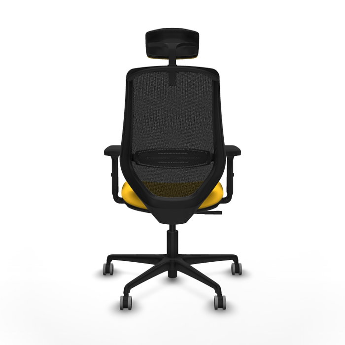 PIQUERAS Y CRESPO Silla de oficina Mardos con mecanismo Sincro, Amarillo y Negro