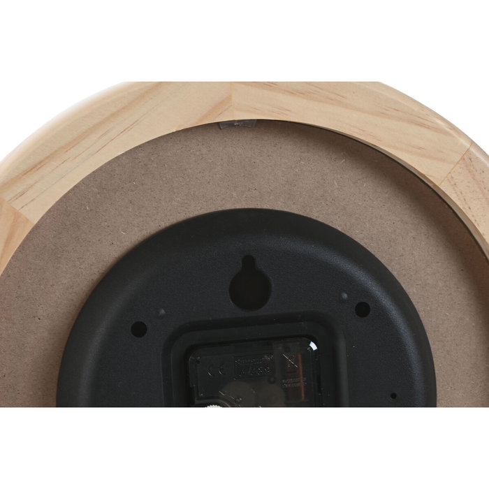 DKD Home Decor Pack de 2 Relojes de Pared 3D de Madera Silenciosos
