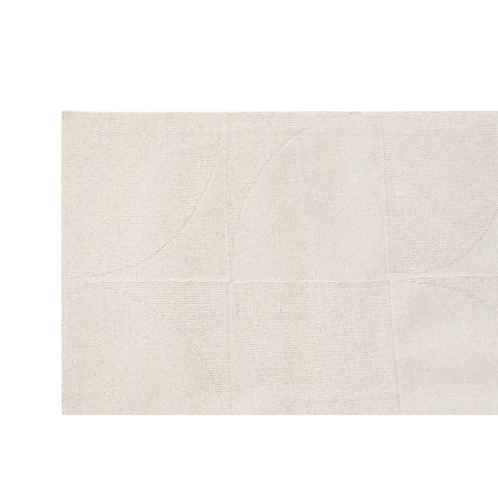 DKD Home Decor Alfombra de Lana Hecha a Mano 160x230 cm Crudo