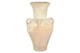 DKD Home Decor Ánfora Mediterráneo Jerba Terracota Crudo Artesanal Hecho a Mano 54 x 54 x 100 cm