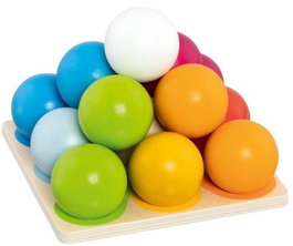 GOKI Juego de clasificación pirámide de bolas 15 pzs