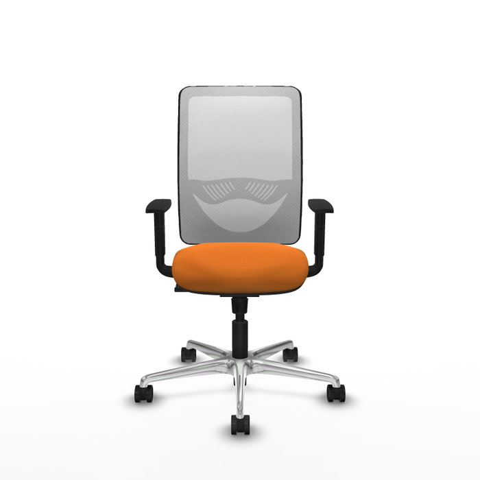 PIQUERAS Y CRESPO Silla de oficina Zulema con mecanismo Sincro, Naranja y Blanco PIQUERAS Y CRESPO Silla de oficina Zulema con mecanismo Sincro, Naranja y Blanco