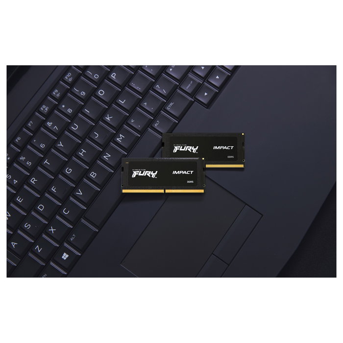 Kingston FURY Impact 32GB (1x32GB) DDR5 4800MT/s CL38 SODIMM Laptop Memoria RAM 262-pin, Unbuffered, On-Die ECC, XMP 3.0, Disipador Térmico, JEDEC, KF548S38IB-32