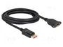 DeLOCK Cable de extensión DisplayPort para instalación en panel 8K 60 Hz 3 m