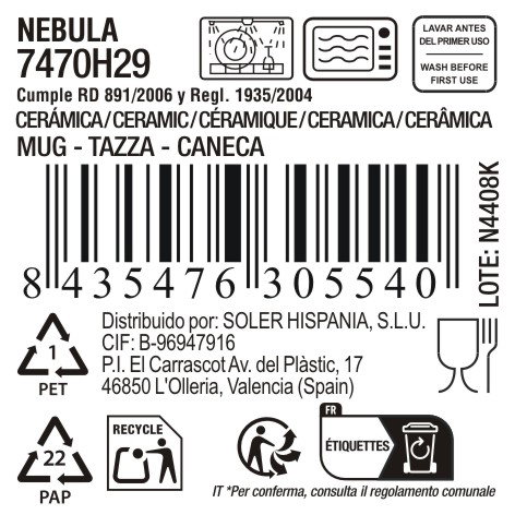 La Mediterranea Taza Nebula MD 410ml