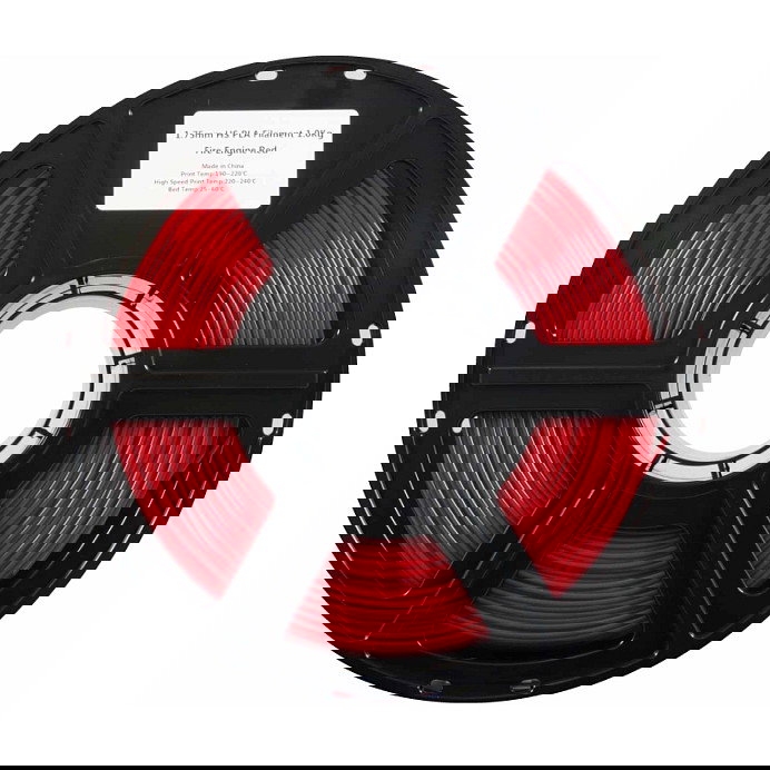 Flashforge FF0686 Filamento PLA High Speed 1,75 mm Rojo Bombero 1 kg - Alta Velocidad 600 mm/s, Resistente a la Intemperie