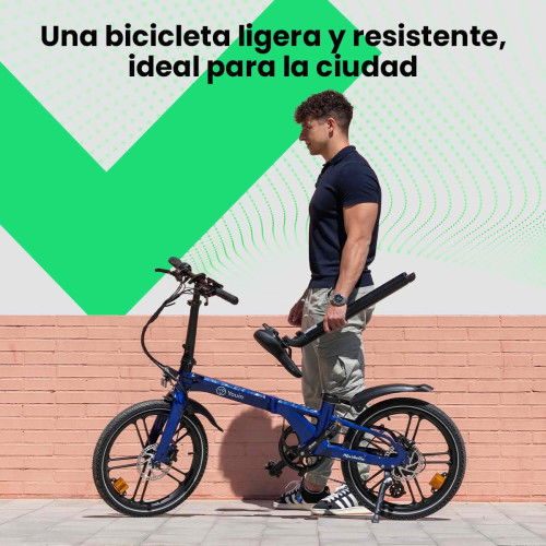 Youin E-Bike Marbella BK1350B Urbana Plegable 250W 7v Shimano 40km Autonomía 18.2kg Aluminio