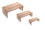 Leone Expositor Buffet 3 Estantes Madera de Acacia 60x30x20 cm 45x30x15 cm 30x30x10 cm