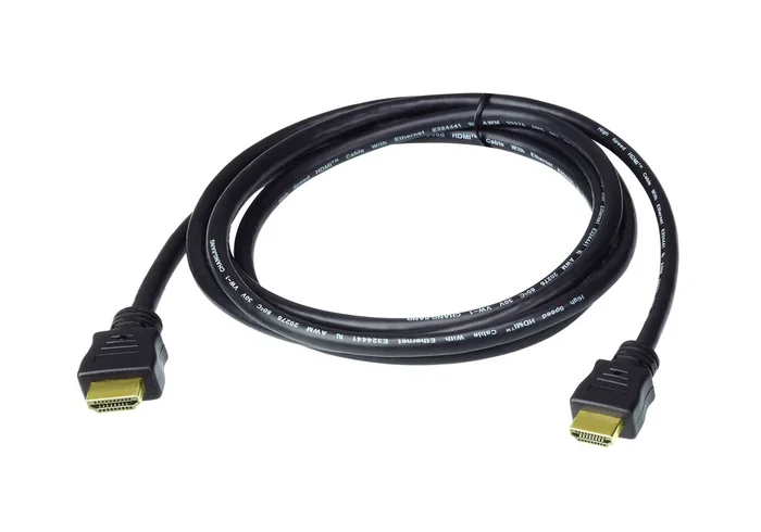 ATEN Cable HDMI 4K Alta Velocidad con Ethernet, 5m, 4K@60Hz, HDCP 2.2, Conectores Chapados en Oro, Negro, Referencia 2L-7D05H-1