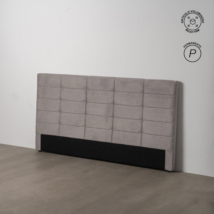 Cabecero Gris Tejido Dormitorio 190 X 8 X 100 cm