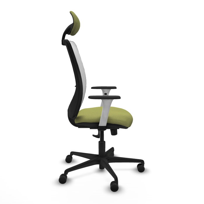 PIQUERAS Y CRESPO Silla de oficina Zulema con mecanismo Sincro, Verde oliva y Blanco PIQUERAS Y CRESPO Silla de oficina Zulema con mecanismo Sincro, Verde oliva y Blanco