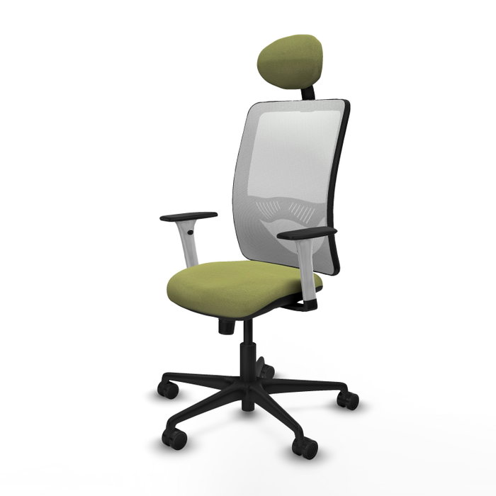 PIQUERAS Y CRESPO Silla de oficina Zulema con mecanismo Sincro, Verde oliva y Blanco PIQUERAS Y CRESPO Silla de oficina Zulema con mecanismo Sincro, Verde oliva y Blanco
