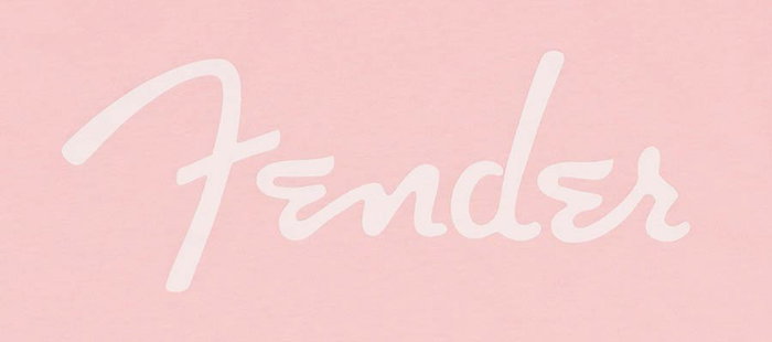 Camiseta Fender En Rosa Concha L