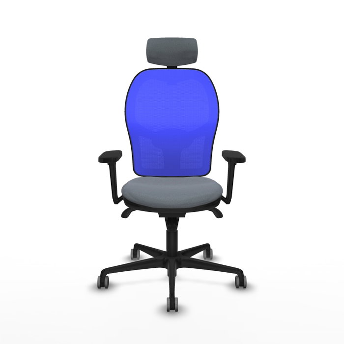 PIQUERAS Y CRESPO Silla de oficina Jorquera con mecanismo Sincro, Gris y Azul PIQUERAS Y CRESPO Silla de oficina Jorquera con mecanismo Sincro, Gris y Azul