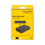DeLOCK 11509 Switch USB 3.2 Gen 1 (5 Gbps) 4 Puertos, Interruptor Manual para 4 Ordenadores en 1 Dispositivo, Negro, Compacto 66 x 100 x 21 mm, Certificados FCC/CE