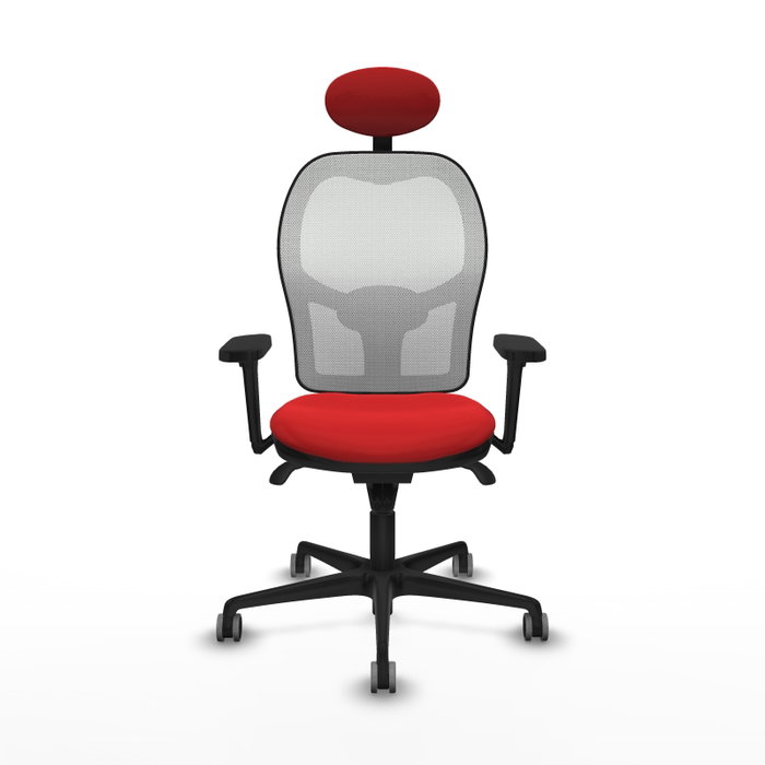 PIQUERAS Y CRESPO Silla de oficina Jorquera con mecanismo Sincro Rojo/Blanco
