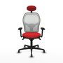 PIQUERAS Y CRESPO Silla de oficina Jorquera con mecanismo Sincro Rojo/Blanco