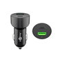GOOBAY Alimentador USB de coche 48W con USB-A y USB-C, Negro