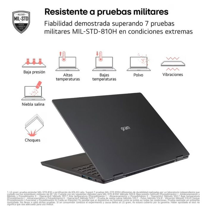 LG gram Pro 16Z90TS-G.AU99BN con Intel Core Ultra 9, 32 GB RAM, 1 TB SSD, 16 Pulgadas, Gris Metálico