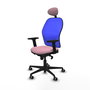 PIQUERAS Y CRESPO Silla de oficina Jorquera Rosa y Azul