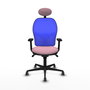 PIQUERAS Y CRESPO Silla de oficina Jorquera Rosa y Azul