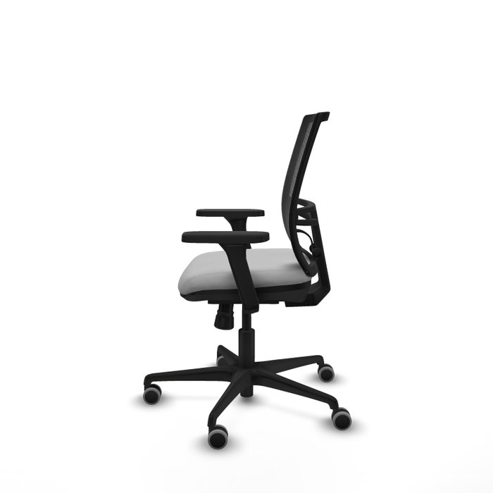 PIQUERAS Y CRESPO Silla de oficina Yunquera con mecanismo Sincro, Gris claro y Negro