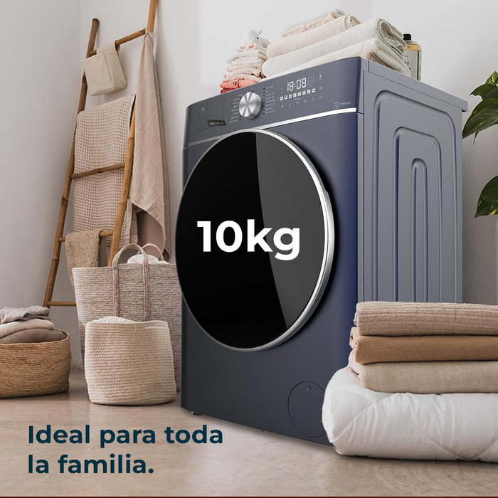Cecotec Lavadora 8 kg 1400 rpm Bolero DressCode 8800 Inverter Azul acero inoxidable Cecotec Lavadora 8 kg 1400 rpm Bolero DressCode 8800 Inverter Azul acero inoxidable