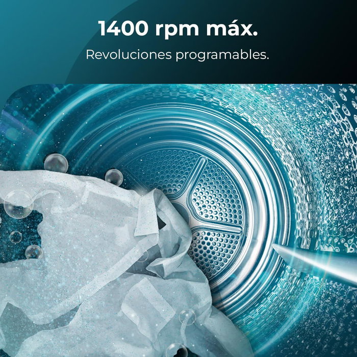 Cecotec Lavadora 8 kg 1400 rpm Bolero DressCode 8800 Inverter Azul acero inoxidable Cecotec Lavadora 8 kg 1400 rpm Bolero DressCode 8800 Inverter Azul acero inoxidable