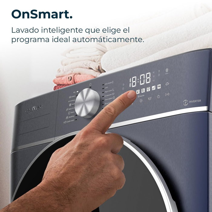 Cecotec Lavadora 8 kg 1400 rpm Bolero DressCode 8800 Inverter Azul acero inoxidable Cecotec Lavadora 8 kg 1400 rpm Bolero DressCode 8800 Inverter Azul acero inoxidable