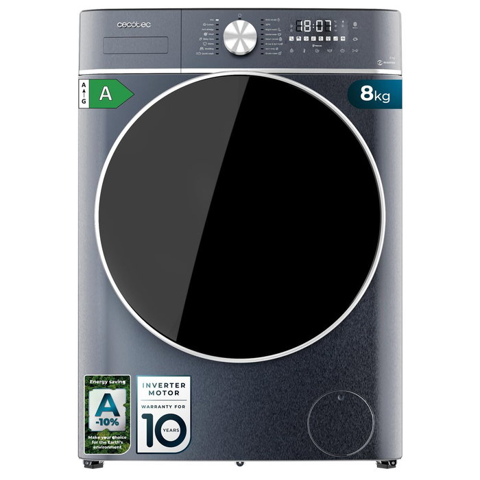 Cecotec Lavadora 8 kg 1400 rpm Bolero DressCode 8800 Inverter Azul acero inoxidable Cecotec Lavadora 8 kg 1400 rpm Bolero DressCode 8800 Inverter Azul acero inoxidable