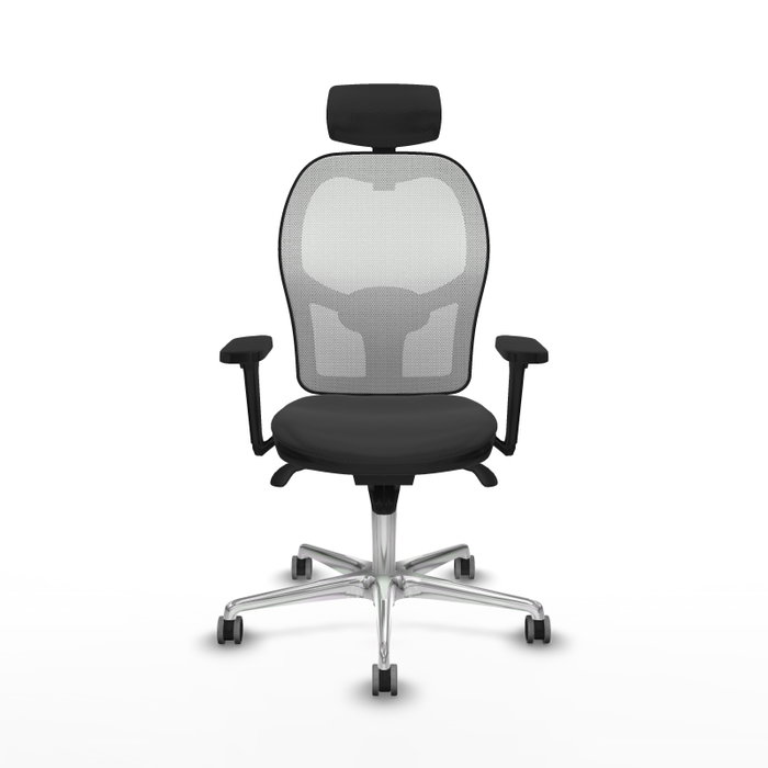 PIQUERAS Y CRESPO Silla de oficina Jorquera con Mecanismo Sincro Gris y Blanco