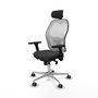 PIQUERAS Y CRESPO Silla de oficina Jorquera con Mecanismo Sincro Gris y Blanco