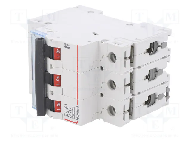 LEGRAND Interruptor magnetotérmico S310 TX 3 polos 10A Caract D LEGRAND Interruptor magnetotérmico S310 TX 3 polos 10A Caract D