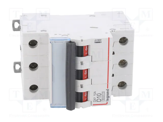 LEGRAND Interruptor magnetotérmico S310 TX 3 polos 10A Caract D LEGRAND Interruptor magnetotérmico S310 TX 3 polos 10A Caract D