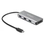 StarTech.com HB31C3ASDMB Hub USB-C 10 Gbps de 3 Puertos con Lector de Tarjetas SD/microSD, 3x USB-A, 25 cm Cable, para Portátil, Mac, Windows
