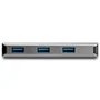 StarTech.com HB31C3ASDMB Hub USB-C 10 Gbps de 3 Puertos con Lector de Tarjetas SD/microSD, 3x USB-A, 25 cm Cable, para Portátil, Mac, Windows